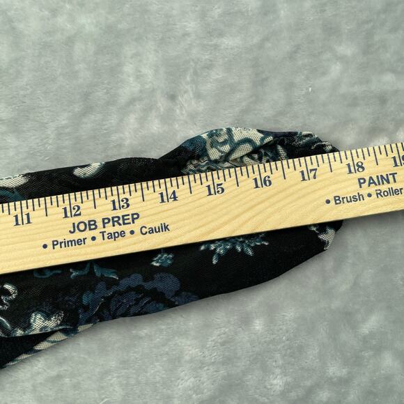 Vintage Worthington Top Womens Large Mesh Babydoll Paisley Y2K Faux Wrap - Picture 9 of 15